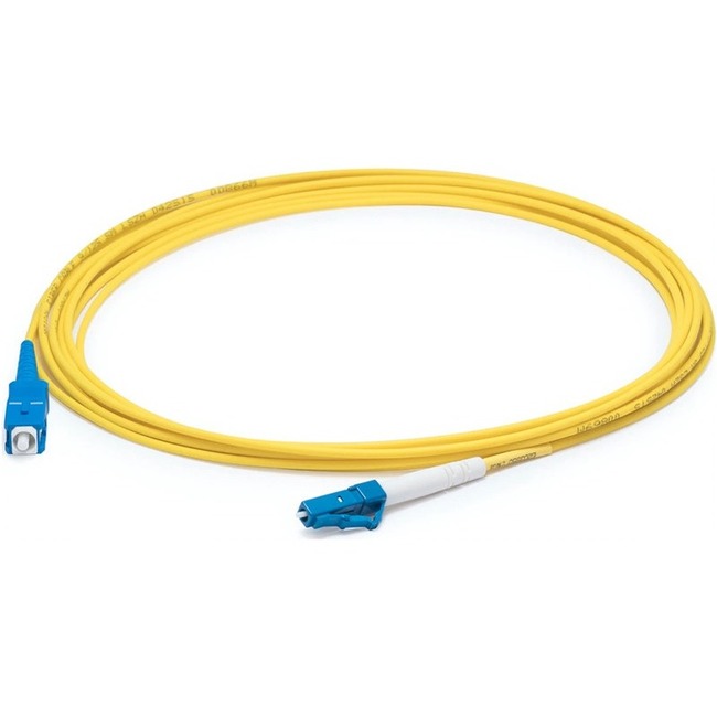 AddOn 93m SC to LC Yellow OS2 Simplex LSZH SMF Fiber Patch Cable