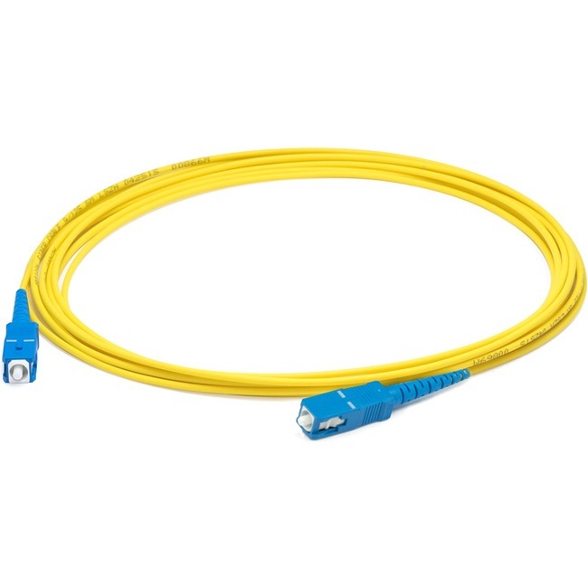 AddOn 34m SC to SC Yellow OS2 Simplex OFNP (Plenum-Rated) SMF Fiber Patch Cable