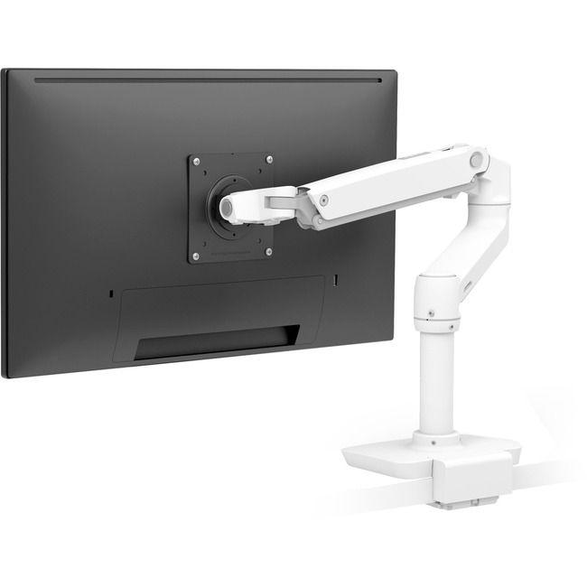 Ergotron LX Desk Monitor Arm (white) with Low-Profile Clamp (25-35 mm surface)