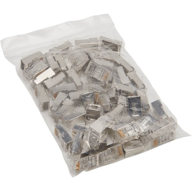 Tripp Lite Cat6 RJ45 Pass-Through FTP Modular Plug, 50 Pack