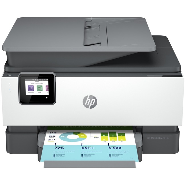 HP Officejet Pro 9015e Inkjet Multifunction Printer - Color - Copier/Fax/Printer/Scanner - 32 ppm Mono/32 ppm Color Print - 4800 x 1200 dpi Print - Automatic Duplex Print - Upto 25000 Pages Monthly - 250 sheets Input - Color Flatbed Scanner - 1200 dpi Opt(Open Box)