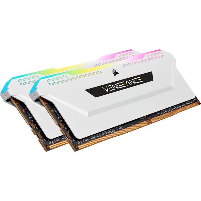 Corsair Vengeance RGB Pro SL 32GB (2 x 16GB) DDR4 DRAM 3600MHz C18 Memory Kit - White