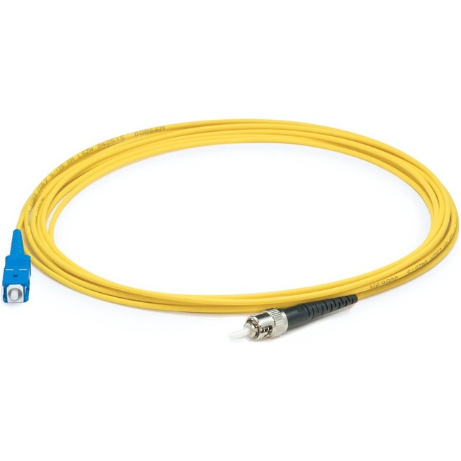 AddOn 48m ST to SC Yellow OS2 Simplex OFNP (Plenum-Rated) SMF Fiber Patch Cable