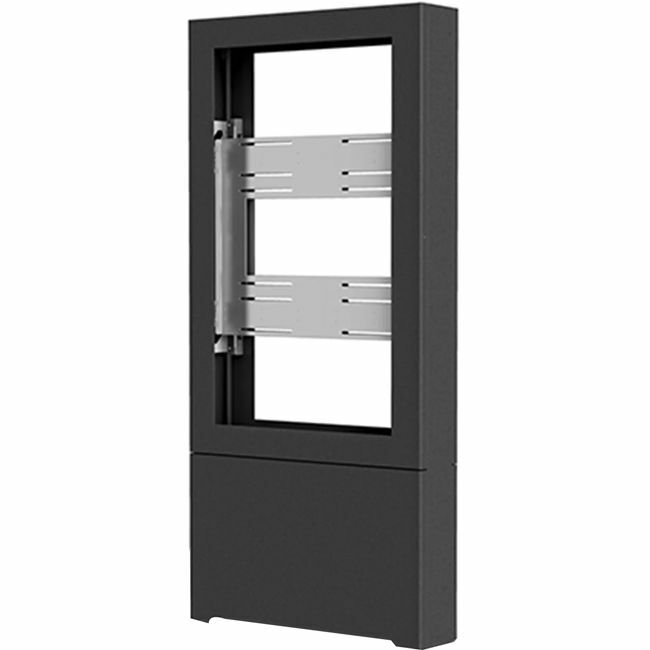 Chief Impact Floor Standing Back-to-Back Kiosk - Portrait 48" Black