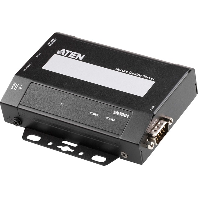 ATEN SN3001 1-Port RS-232 Secure Device Server - Twisted Pair - 1 x Network (RJ-45) - 1 x 