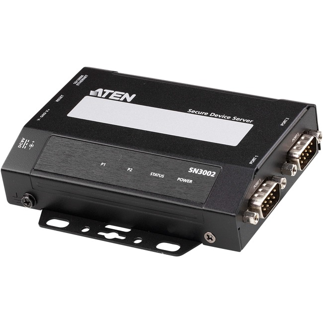 ATEN SN3002 2-Port RS-232 Secure Device Server - Twisted Pair - 1 x Network (RJ-45) - 2 x 