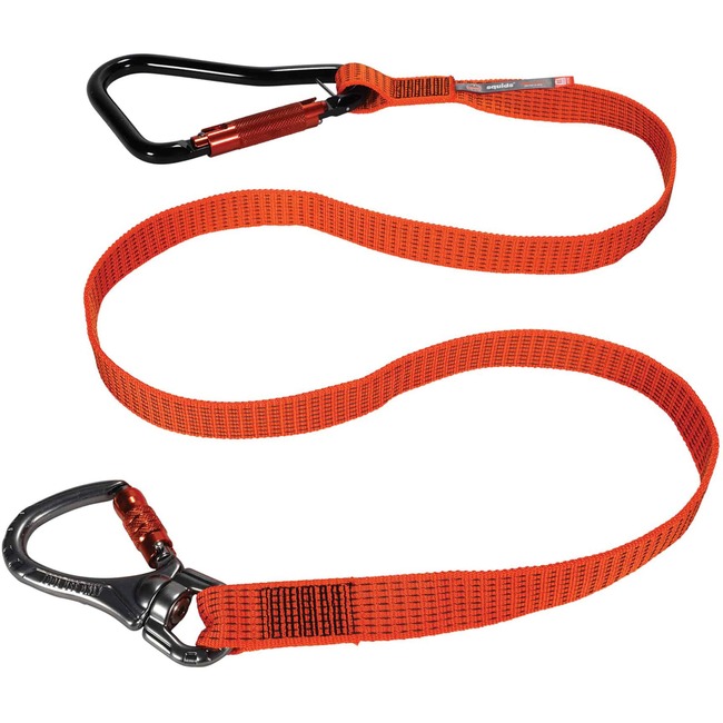 Squids 3149 Tool Lanyard XL - Locking Carabiner + Swivel Carabiner, 80lbs / 36kg