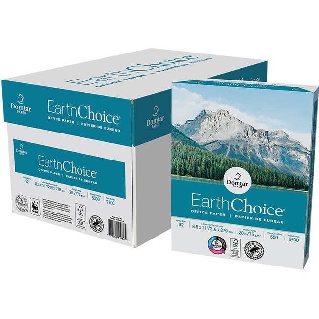 EarthChoice 8.5 x 11 Multipurpose Paper, 20 lbs., 5000 Sheets/Carton  (2700)