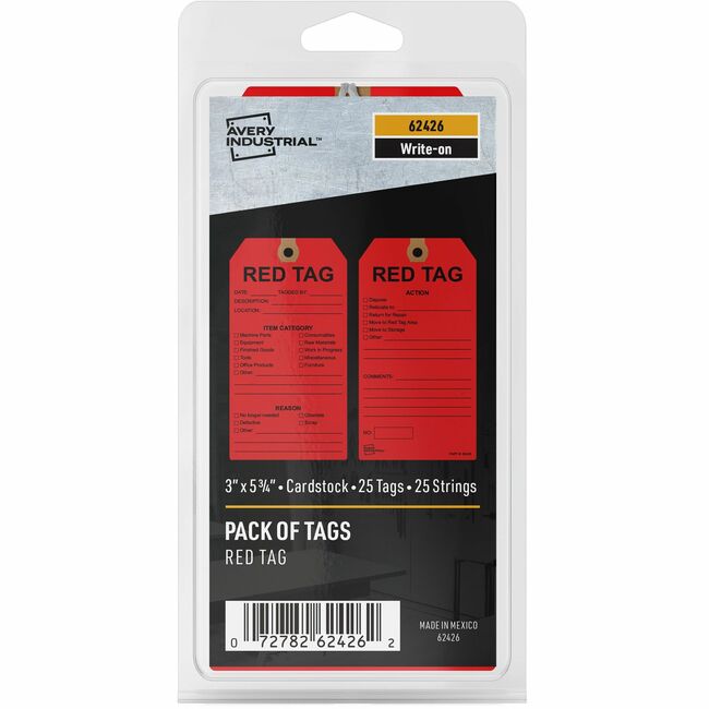 Avery® Preprinted RED TAG 5S Hang Tags