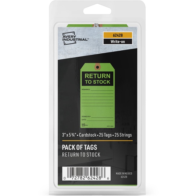 Avery® RETURN TO STOCK Preprinted Inventory Tags 12/CT