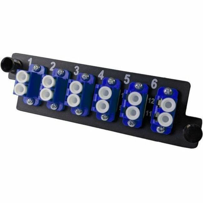 Ortronics Infinium M4 HDFP Adapter Panel, SM OS2, 6 LC, Duplex, 12F, Blue
