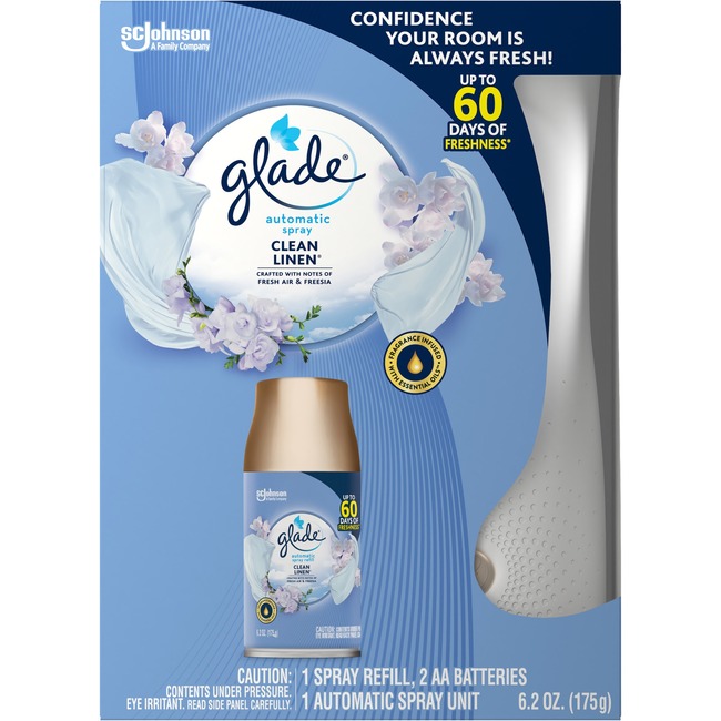 Glade Clean Linen Automatic Spray Kit