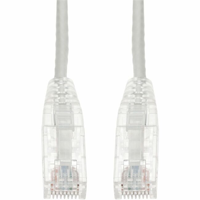 AddOn 3ft White CAT 6A Slim PVC Ethernet Cable Snagless Clear-Claw RJ-45 M/M