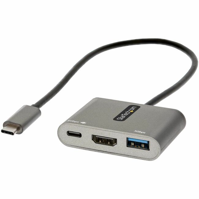 USB C Multiport Adapter, USB-C to HDMI 4K, 100W PD Pass-Through, USB 3.0 Hub 5Gbps (1xC/1xA), USB-C Mini Dock/Travel Dock