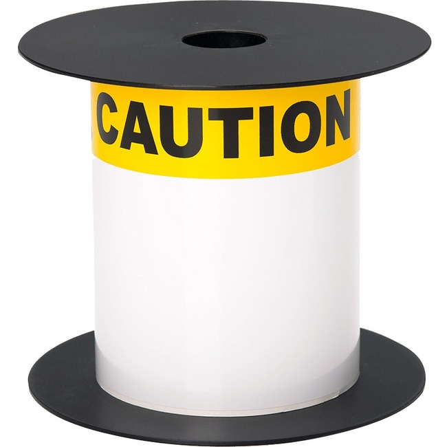 Brother 4in x 6in Yellow Caution 1.125in Header Die-Cut ANSI / OSHA Label - CAUTION - 4" (101.60 mm) Width x 6" (152.40 mm) Length - Rectangle - Yellow, White - 200 / Roll