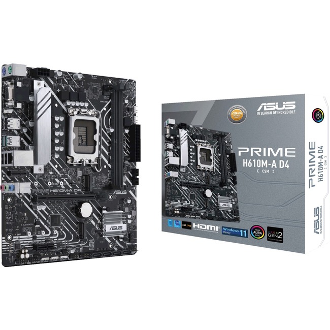 Asus Prime H610M-A D4-CSM Desktop Motherboard