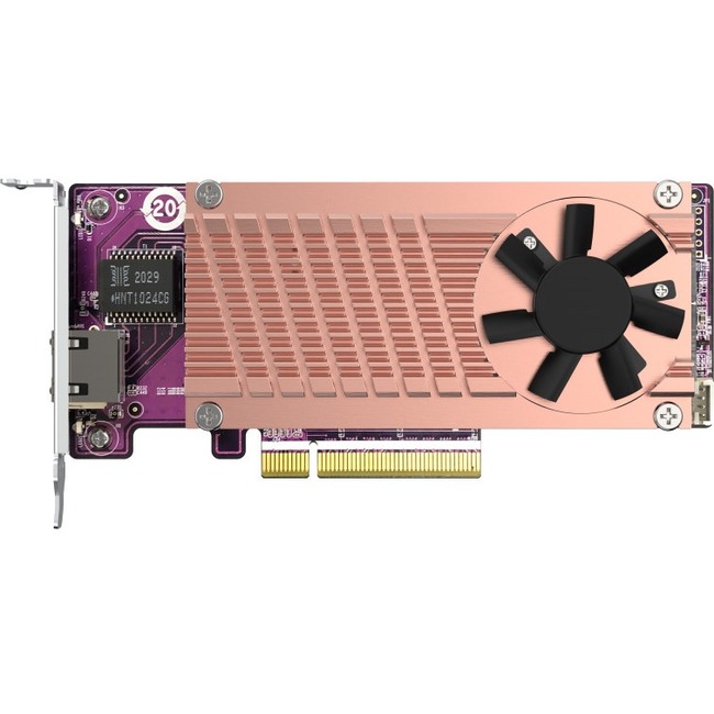 QNAP Dual M.2 2280 PCIe NVMe SSD & Single-port 10GbE Card