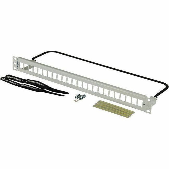 Ortronics High Density HDJ 24 Port Unloaded Flat Patch Panel 1RU White