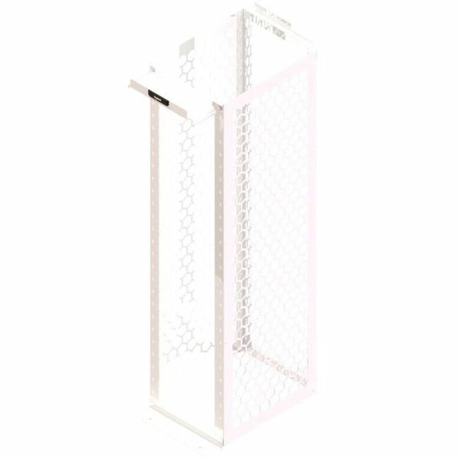 Ortronics MM20 Channel Rack, 30" deep, 8 ft, 51 RU, Tapped, White