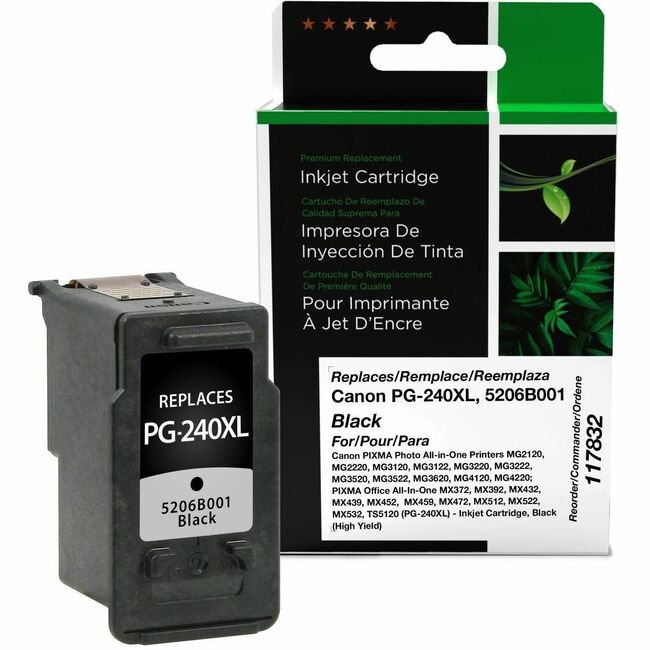 CIG Remanufactured High Yield Black Ink Cartridge for Canon PG-240XL (5206B001)