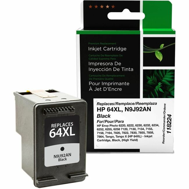 CIG Remanufactured High Yield Black Ink Cartridge for HP 64XL (N9J92AN)