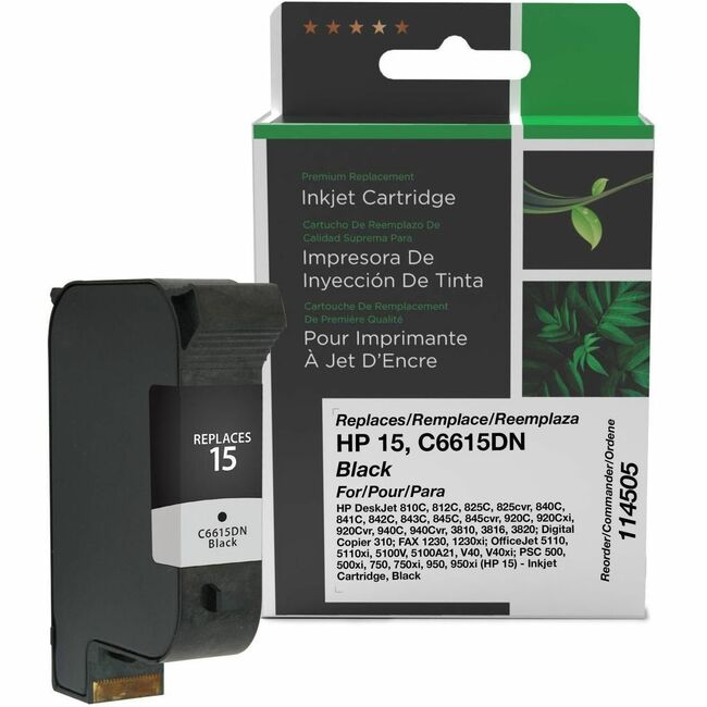 CIG Remanufactured Black Ink Cartridge for HP 15 (C6615DN)