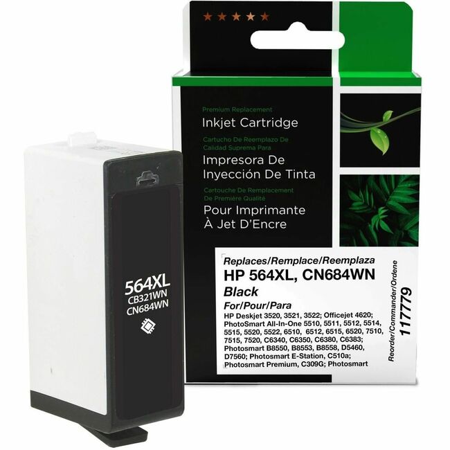 CIG Remanufactured High Yield Black Ink Cartridge for HP 564XL (CB321WN/CN684WN)