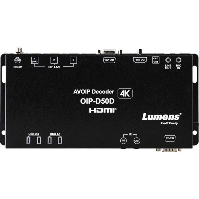 Lumens 1G 4K AVoIP Decoder