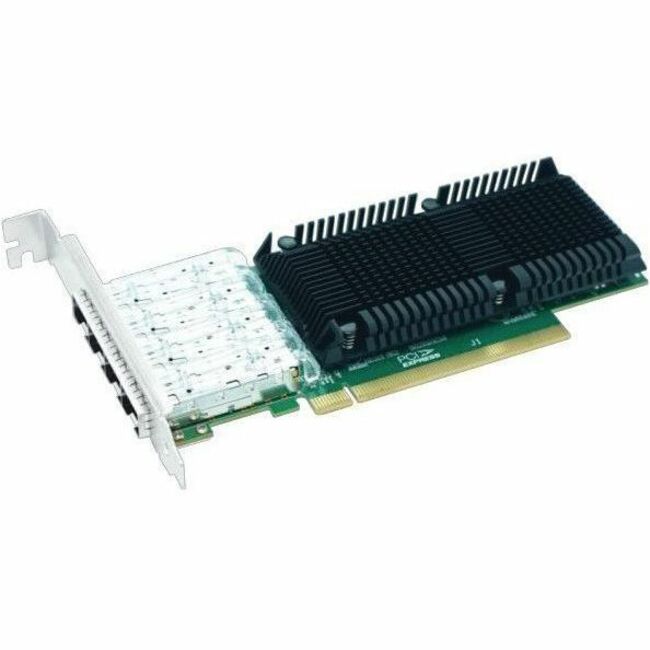 Axiom PCIe 4.0 x16 25Gbs Fiber Network Adapter - PCI Express 4.0 x16 - Intel - 4 Port(s) -
