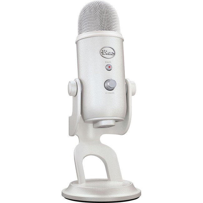Blue Yeti Wired Microphone - White Mist - Shock Mount-Desktop-Stand Mountable - USB