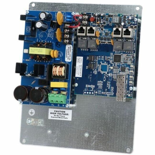 NetWay 4-port Hardened PoE Switch with Integral Power on a Backplane