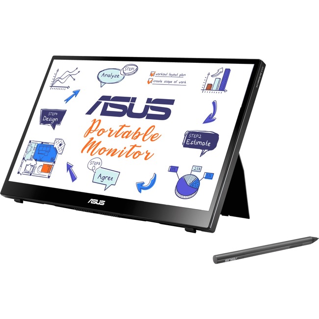 Asus ZenScreen Ink MB14AHD 14inLCD Touchscreen Monitor - 16:9 - 5 ms GTG - 14inClass - P