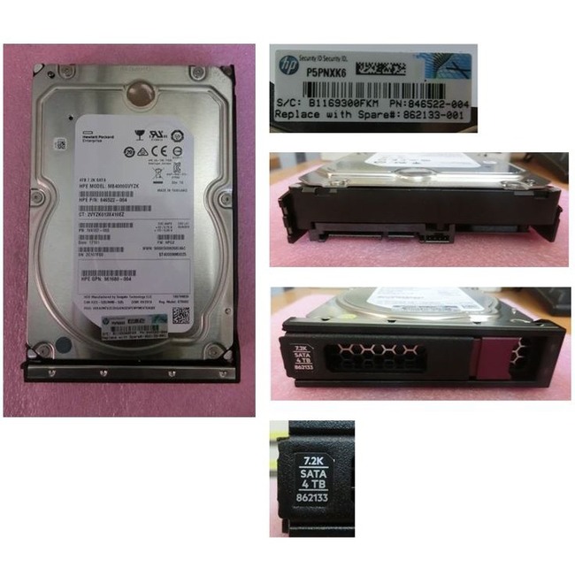 HPE 4 TB Hard Drive - 3.5" Internal - SATA (SATA/600)