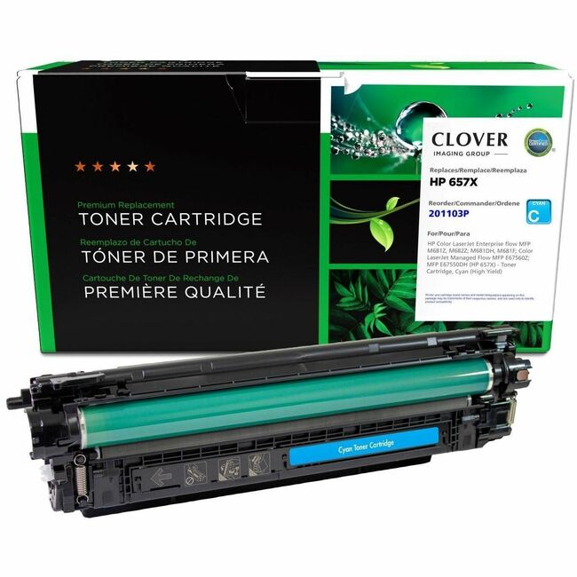 CIG Remanufactured High Yield Cyan Toner Cartridge for HP 657X (CF471X/W9031MC)