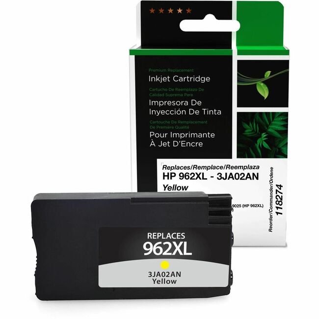 CIG Remanufactured High Yield Yellow Ink Cartridge for HP 962XL (3JA02AN)