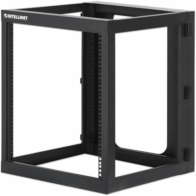 Manhattan Wall Mount Open Frame Network Rack, 12U, Rear-hinged Swing Frame
