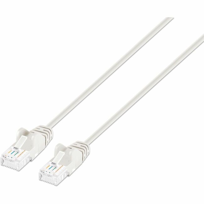 Intellinet Cat6 U/UTP Slim Network Patch Cable, 1 ft., White