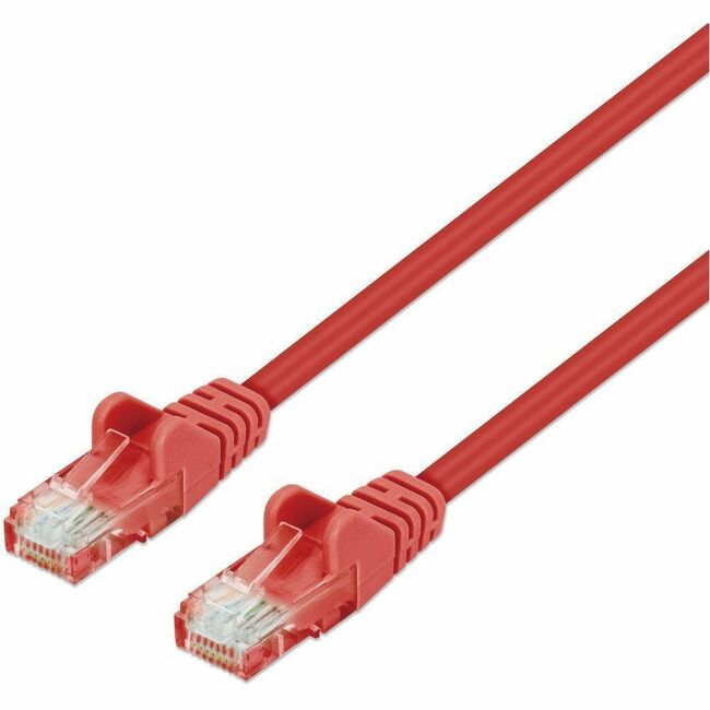 Intellinet Cat6 U/UTP Slim Network Patch Cable, 14 ft., Red
