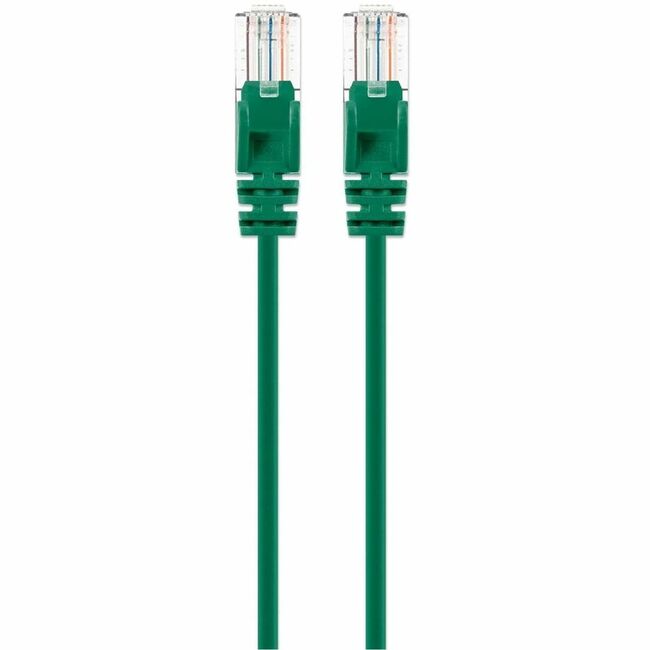 Intellinet Cat6 U/UTP Slim Network Patch Cable, 1 ft., Green