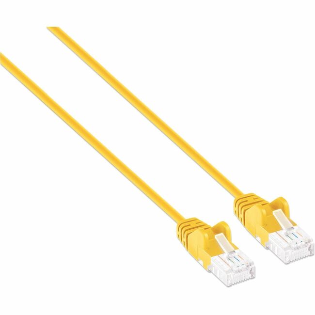 Intellinet Cat6 U/UTP Slim Network Patch Cable, 5 ft., Yellow