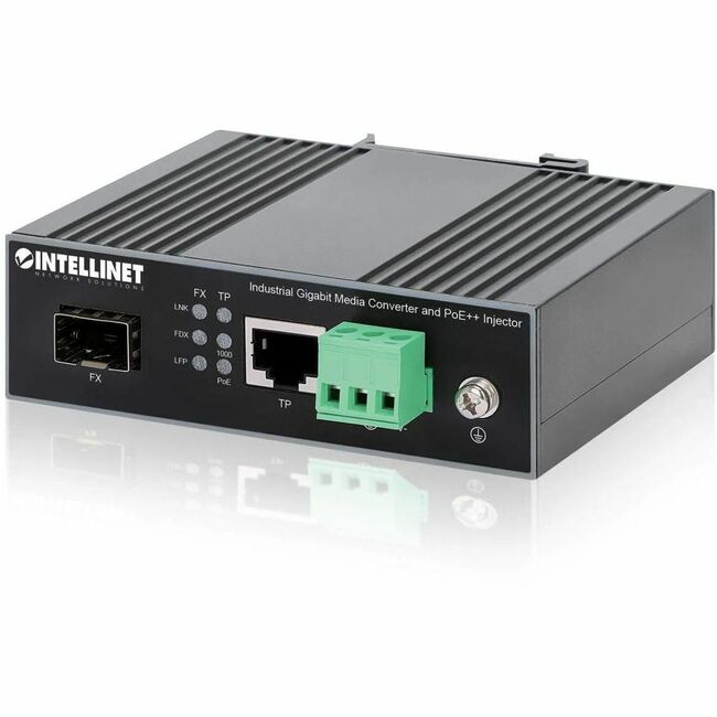 Intellinet Industrial Gigabit Media Converter and PoE++ Injector