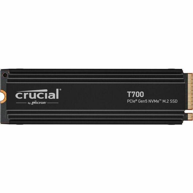 Crucial T700 1TB PCIe Gen5 NVMe M.2 SSD with heatsink