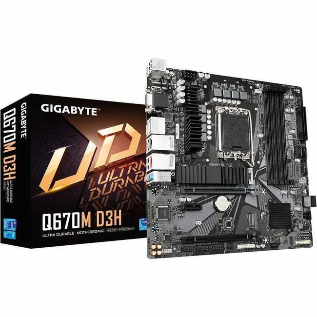 Gigabyte Ultra Durable Q670M D3H Gaming Desktop Motherboard