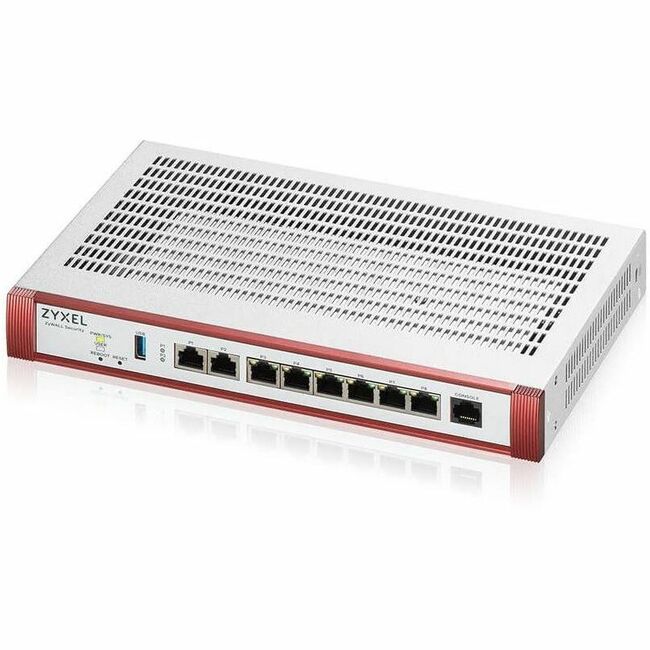 ZYXEL USGFLEX200HPBUN - High Speed UTM Cyber Security and VPN Firewall | 1 YR GOLD Bundled Licenses + 1Y Nebula Pro License | 1 PoE+ 30W Port | 2 Multi-Gig 2.5G Ports