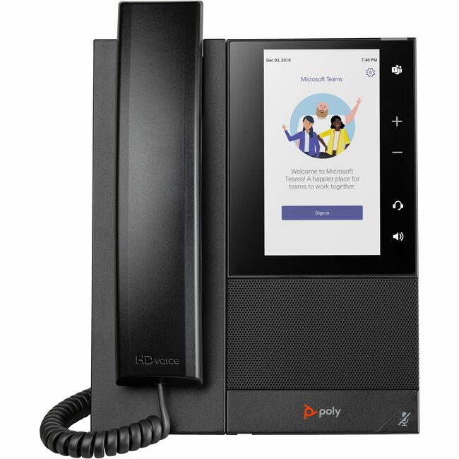 Poly CCX 505 Business Media Phone for Microsoft Teams and PoE-Enabled GSA/TAA