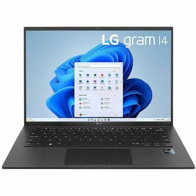 LG gram 14Z90R-Q.APB4U1 14" Notebook - WUXGA - 60 Hz - Intel Core i5 13th Gen i5-1350P - vPro Technology - 16 GB - 256 GB PCI Express NVMe 4.0 SSD - Obsidian Black