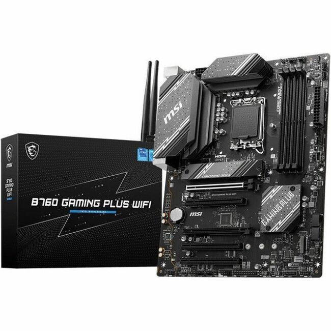 MSI B760 GAMING PLUS WIFI Gaming Desktop Motherboard - Intel B760 Chipset - Socket LGA-1700 - ATX