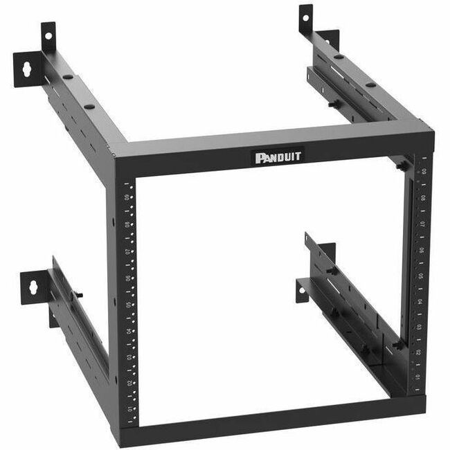 Panduit Adjustable Depth Wall Mount Rack, 9RU, Black