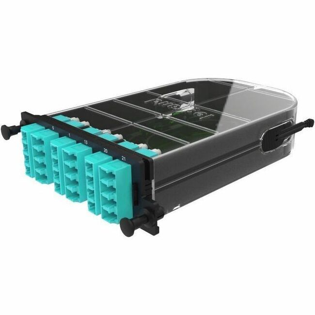 Ortronics Infinium Ultra M4 Splice Cassette, 24 Ribbon Fiber, LC Quad OM4