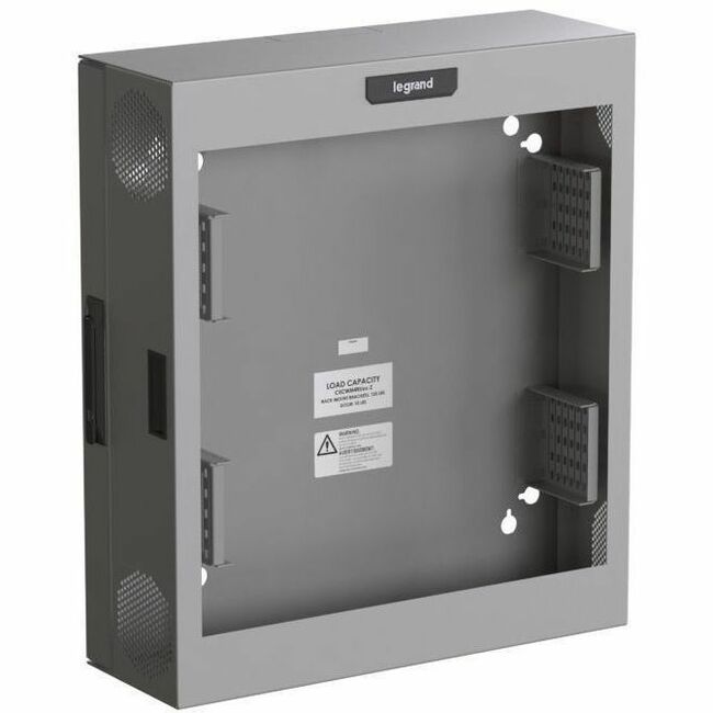 Ortronics Compact Edge Cabinet, 4 RU, Plexiglass Door - Magnesium